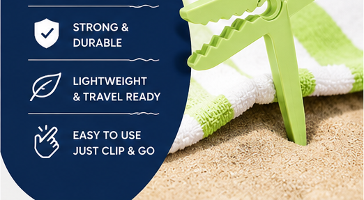 Sandy Grip beach towel anchors